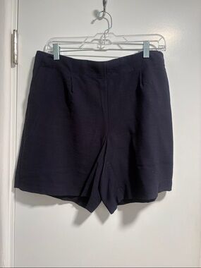 LOFT Navy High-Waist Tailored Shorts - M